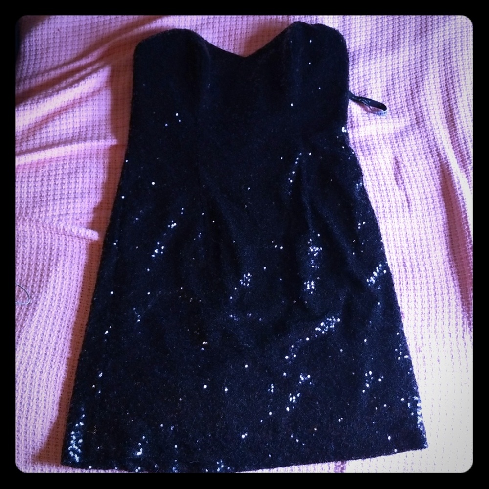 Little Black Sequin Dress